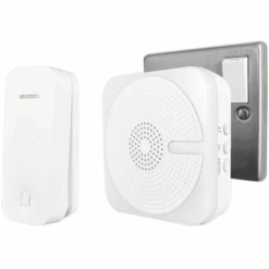 Plug In Door Bell With Kinetic Push White