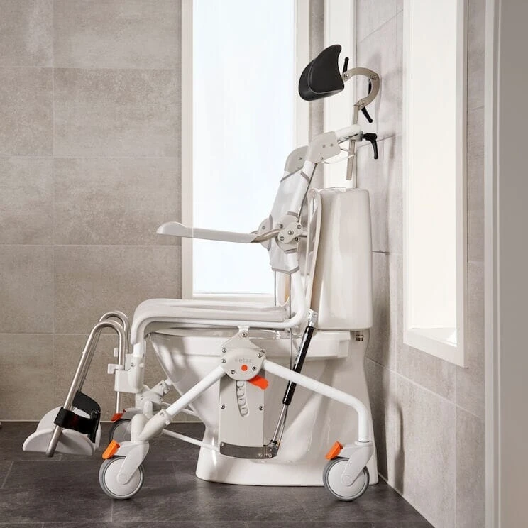 Etac Swift Mobil Tilt-2 Shower Tilting Commode Chair Standard - Includes Pan Holder - Image 4