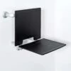 Removable Wall Mounted Lock Hinge Shower Seat - Black