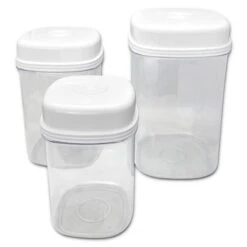 Easy Open Clear Food Containers - Set Of 3
