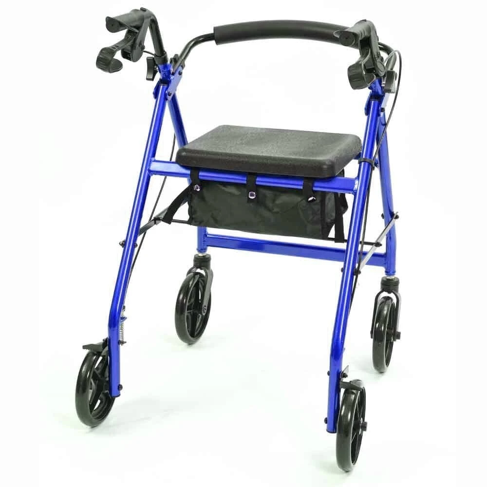 A-Series 4 Wheel Rollator Red - Image 3
