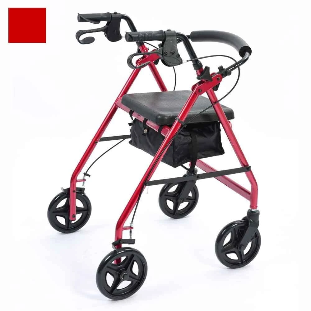 A-Series 4 Wheel Rollator Red - Image 18