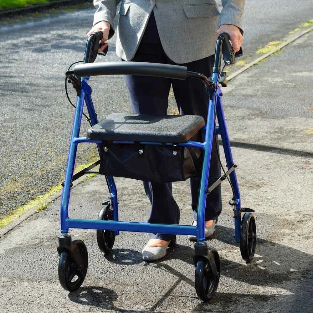 A-Series 4 Wheel Rollator Red - Image 9