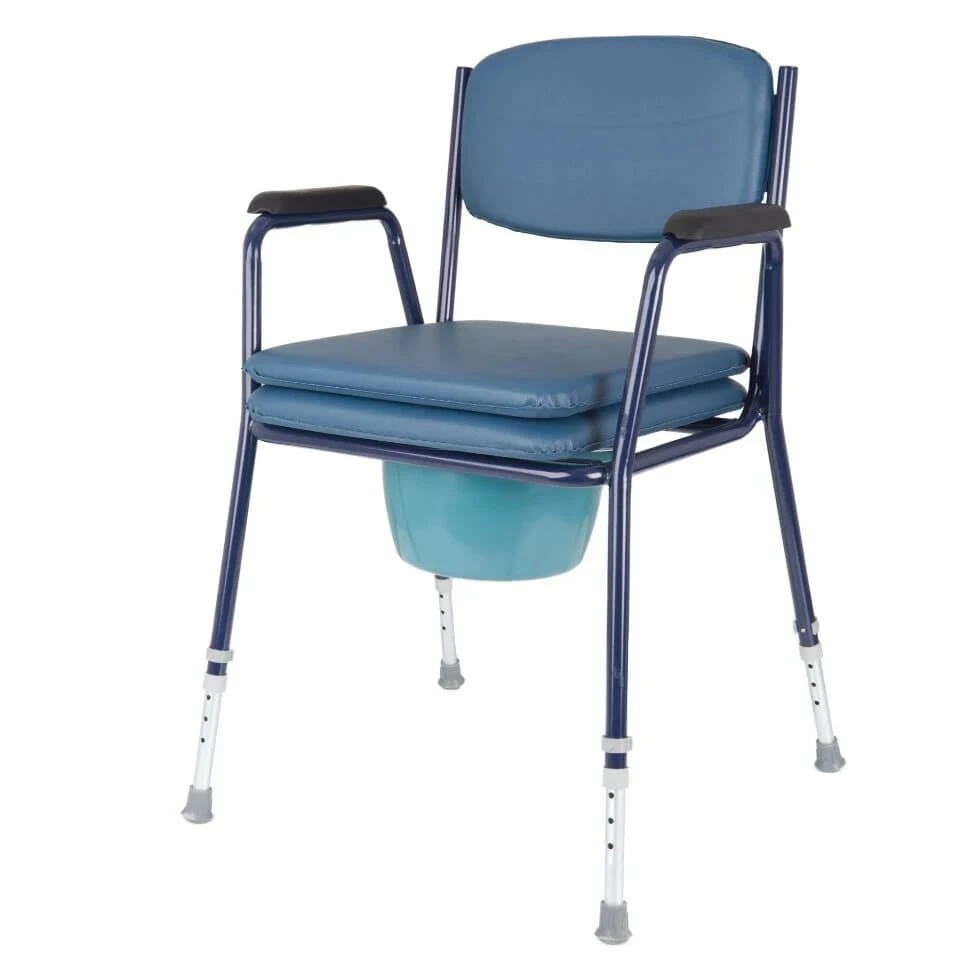 Adjustable Height Comfort Commode With Fixed Armrests - Image 3