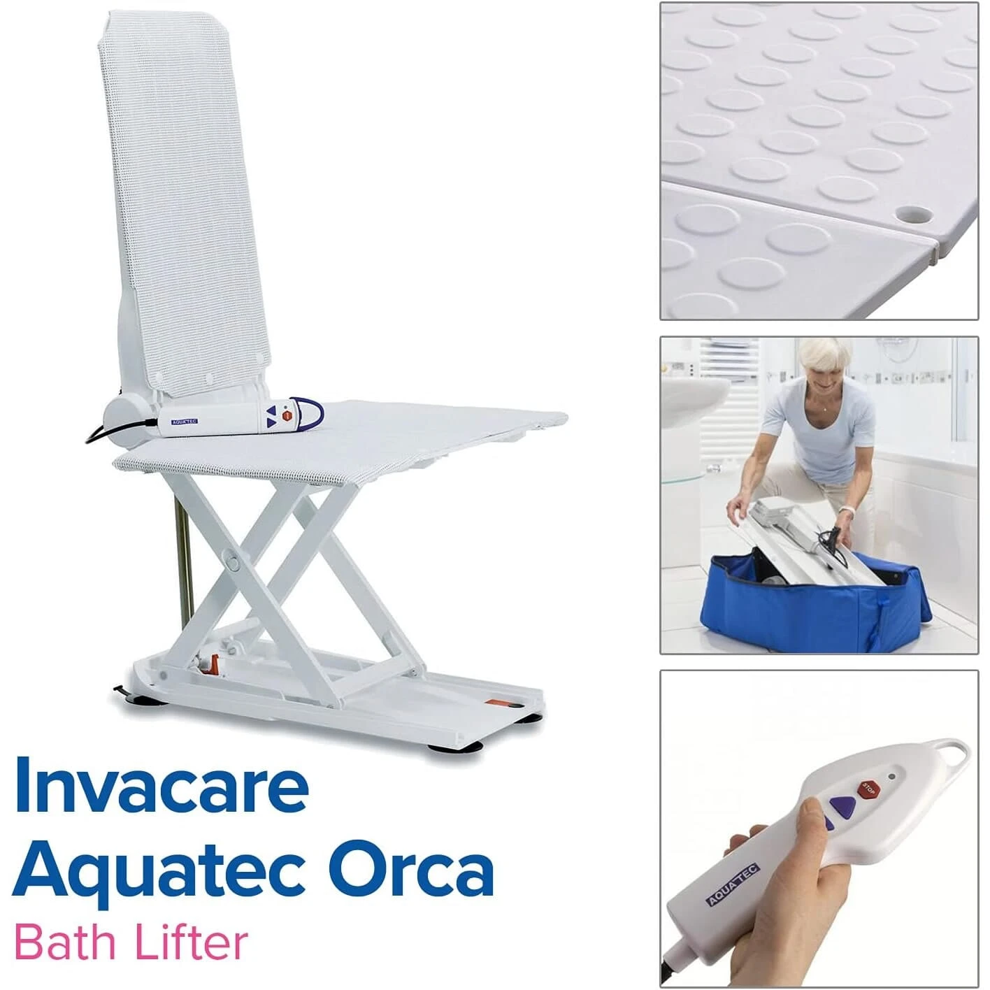 Aquatec Orca Bath Lift With Blue Covers - Image 4