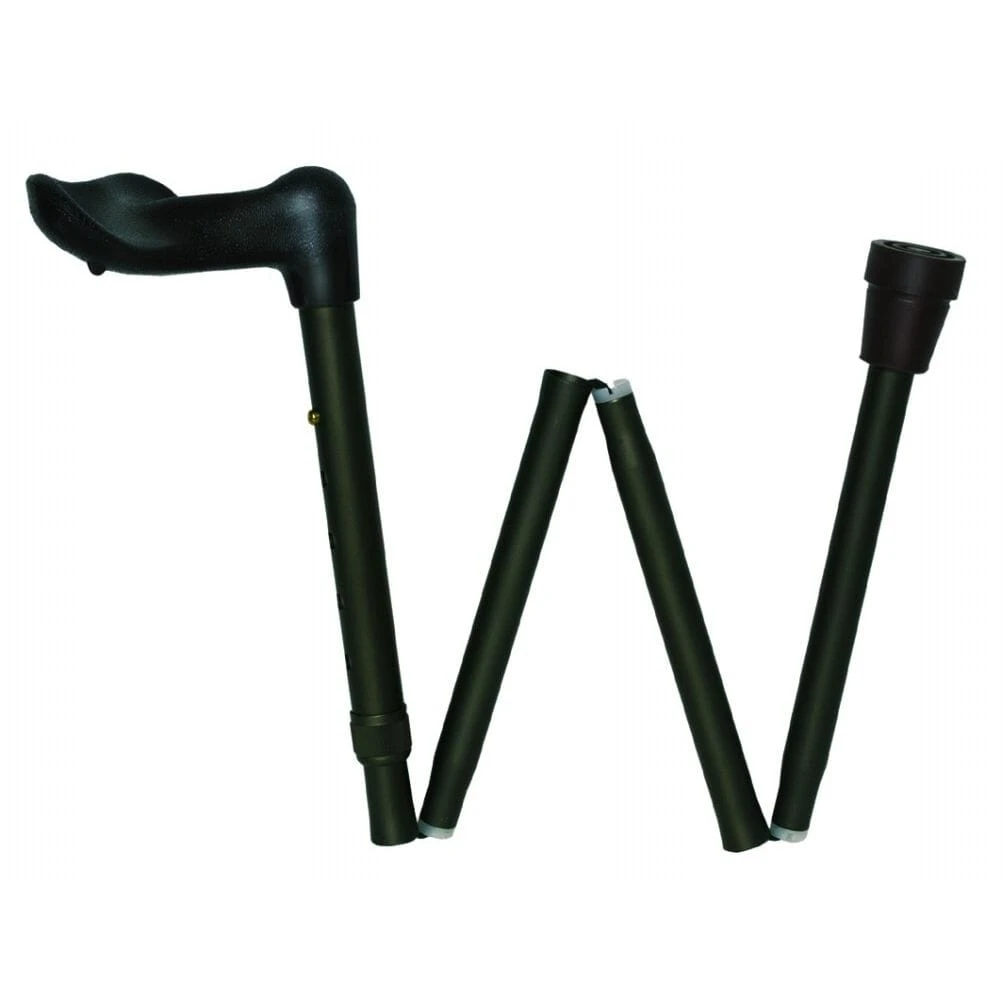 Folding Arthritis Grip Cane Right Handed Blue Ice