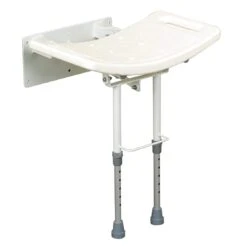 Days Wall Mounted Shower Seat With Legs Aluminium