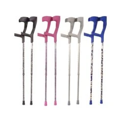 Deluxe Patterned Forearm Crutches (Pair) Grey Grey Multi-pattern Body