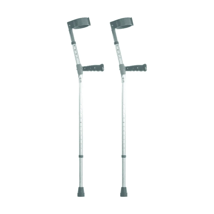 Dual Adjustable Crutches With Plastic Handles Medium