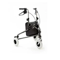 Three Wheel Walker With Bag Gun Metal Grey