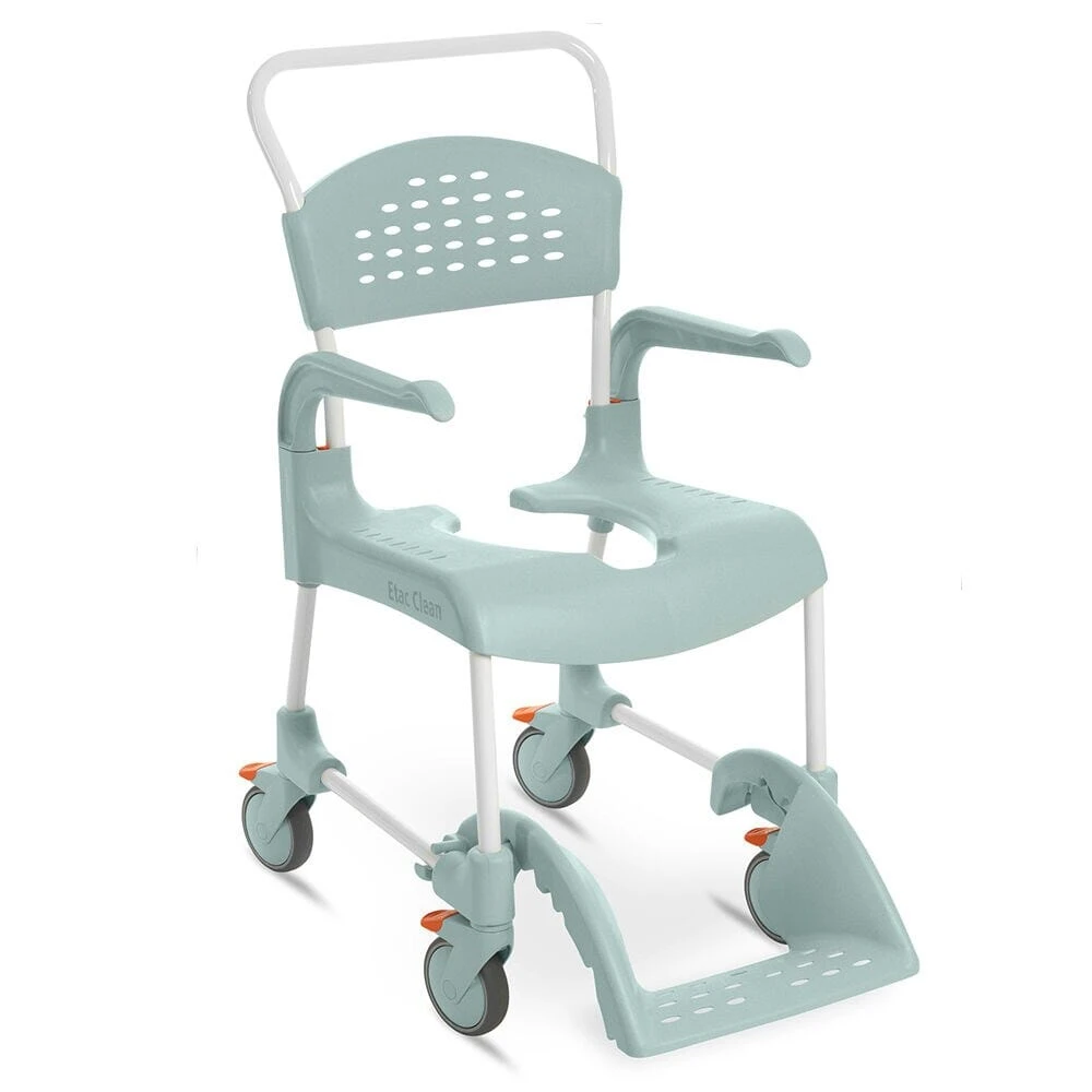 Etac Clean Wheeled Shower Commode Chair Fixed Height 49cm - Image 9