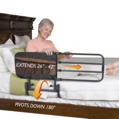 EZ Adjustable Bed Rail With Pouch