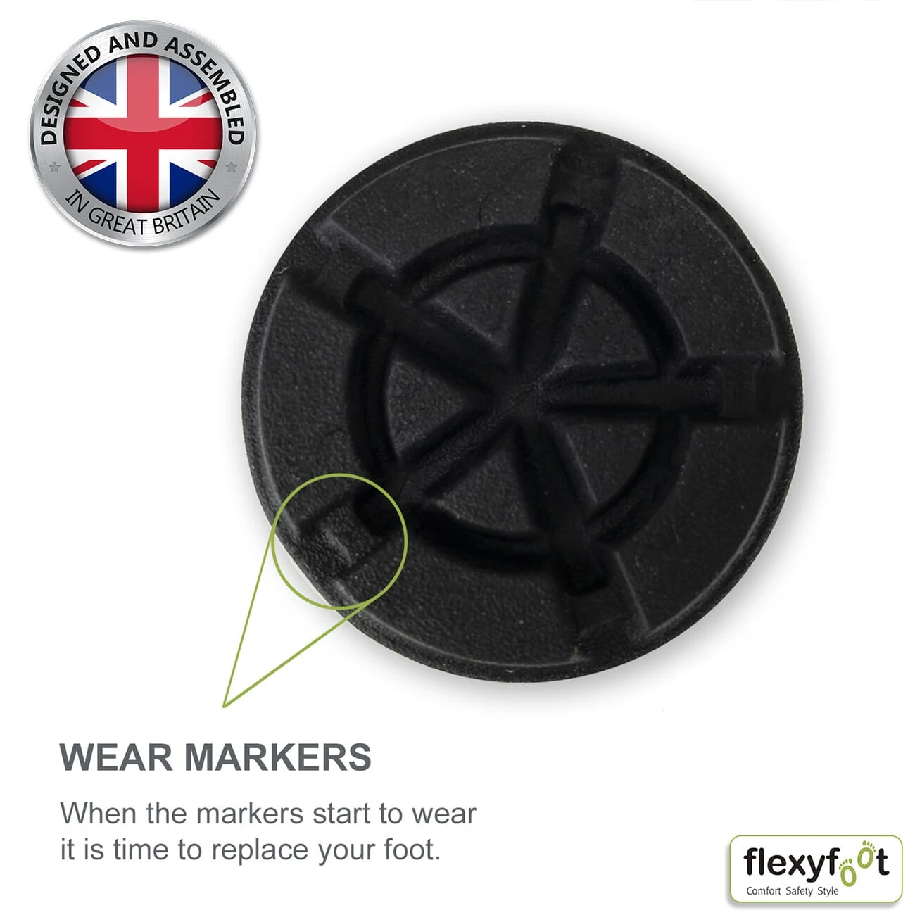 Flexyfoot Carbon Fibre Comfort Grip Folding Crutches Red - Right - Image 6