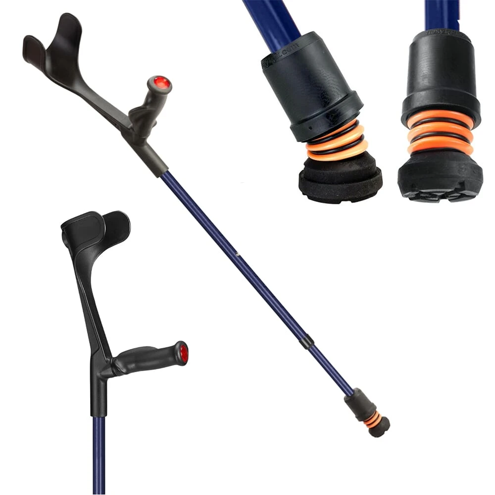 Flexyfoot Open Cuff Comfort Grip Crutches Red - Right - Image 17