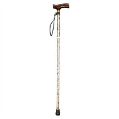 Adjustable Folding Walking Stick Tartan 33-37''
