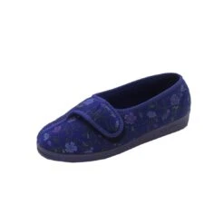 Ladies Diana Slipper Blue Floral Size 3