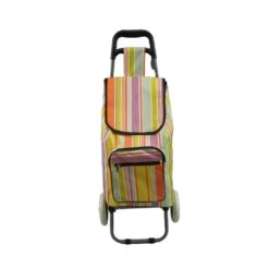 Leisure Shopping Trolley With Fold Down Seat Single Wheels