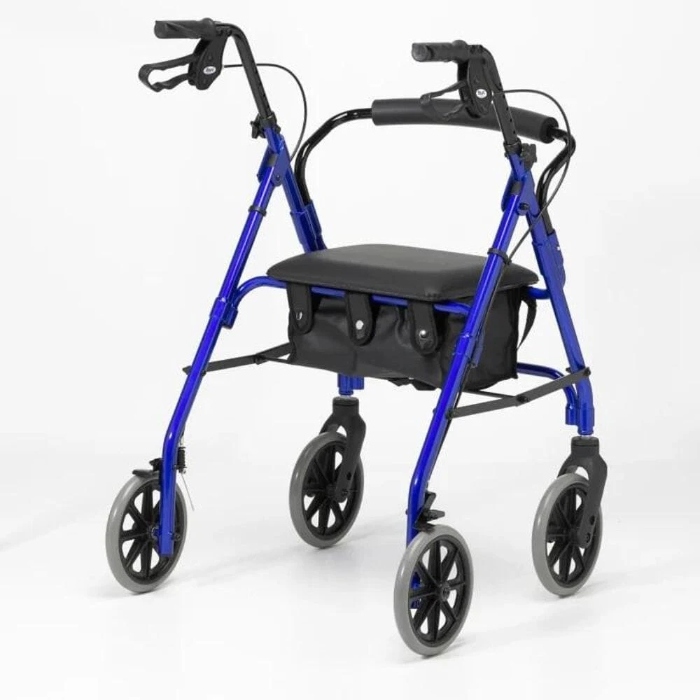 Lightweight Aluminium Framed Rollator Silver - Image 5
