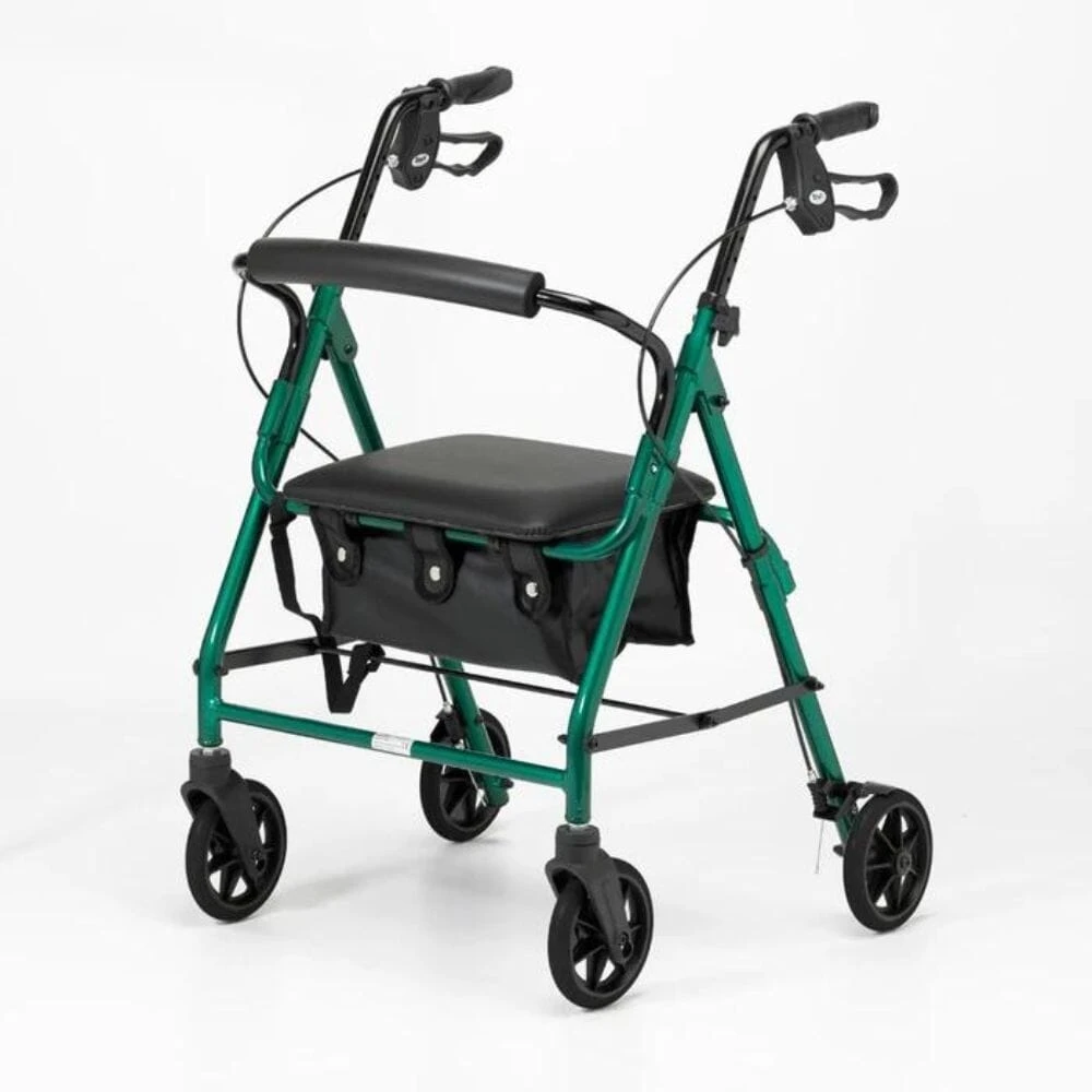 Lightweight Aluminium Framed Rollator Silver - Image 4
