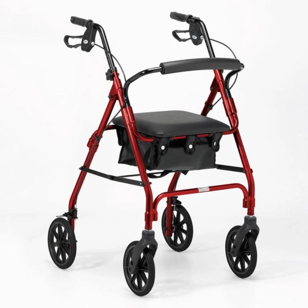 Lightweight Aluminium Framed Rollator Silver - Image 2