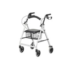 Lightweight Aluminium Framed Rollator Silver