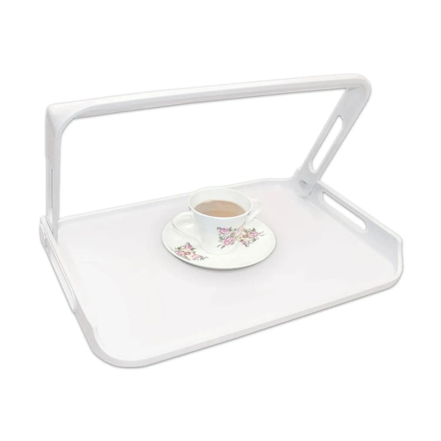 One Hand Tray With Fold Down Handle One Hand Tray With Fold Down Handle