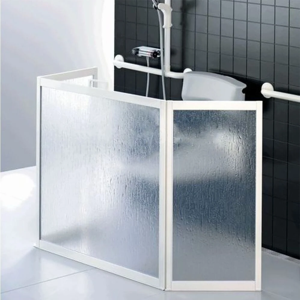 Portable Shower Screen Two Panel 750mm High