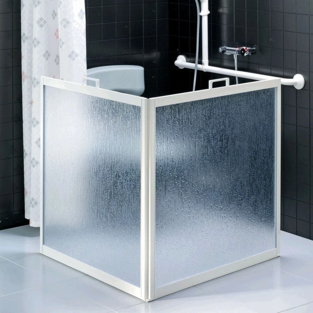 Portable Shower Screen Two Panel 750mm High - Image 2