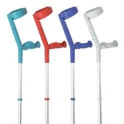 Soft Grip Comfort Handle Crutches Red