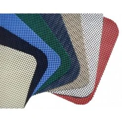 StayPut Non-Slip Fabric Tablemat And Coaster Set Of Six Pearl White