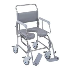 TransAqua Shower Commode Chair Attendant Propelled Medium - Assembled