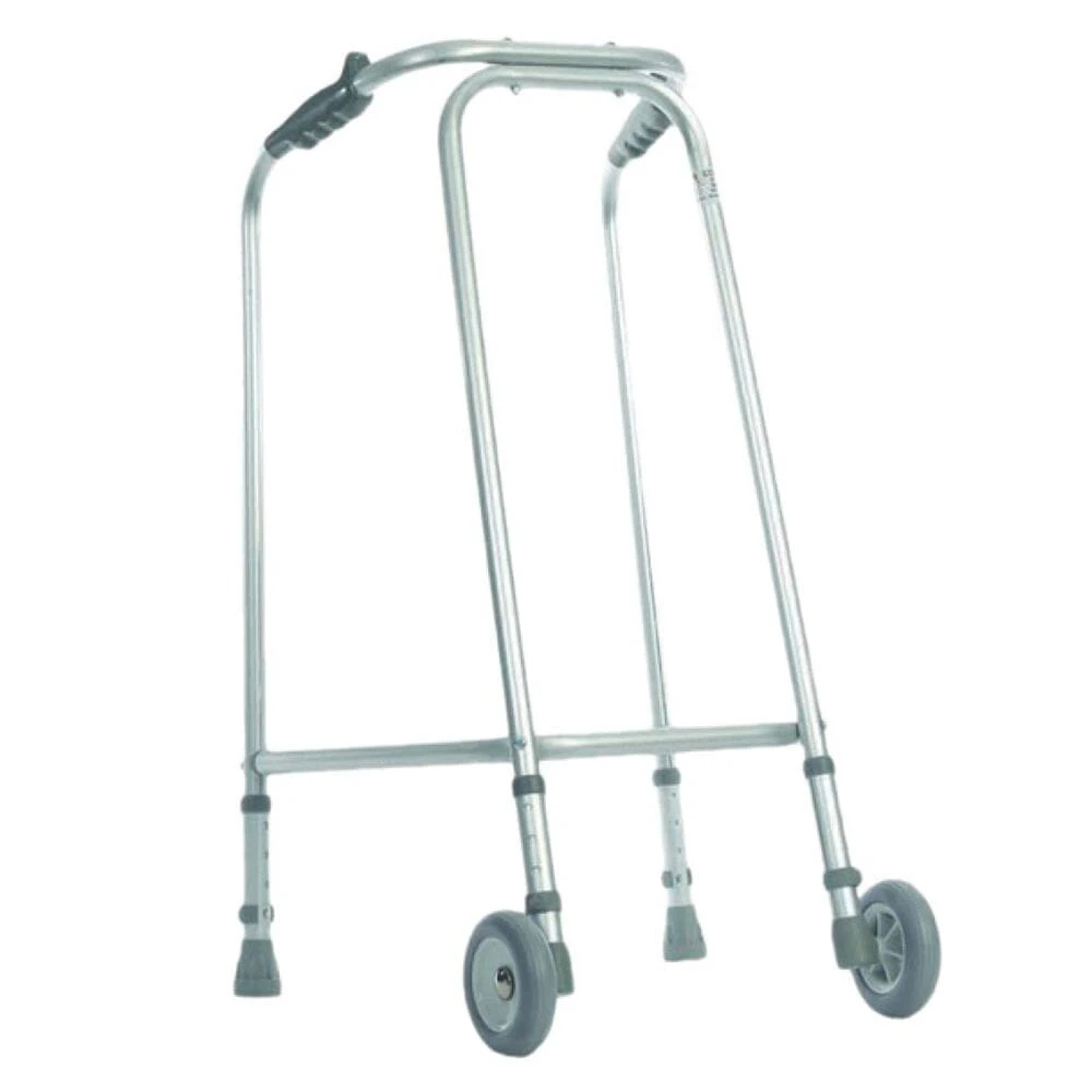 Ultra Narrow Walking Frame With Wheels Handgrip Height 785-850mm (31-34'')