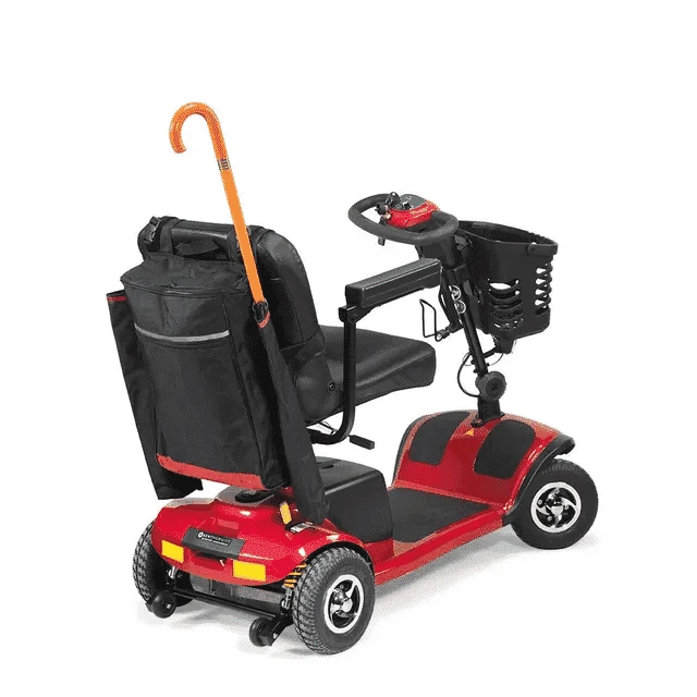Wheelchair Scooter Mobility Crutch Bag Black/Burgundy - Image 4