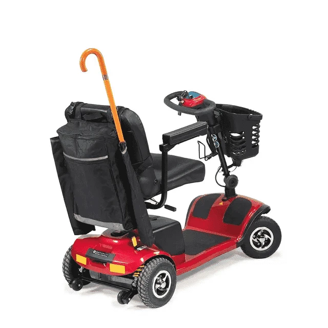 Wheelchair Scooter Mobility Crutch Bag Black/Burgundy - Image 6