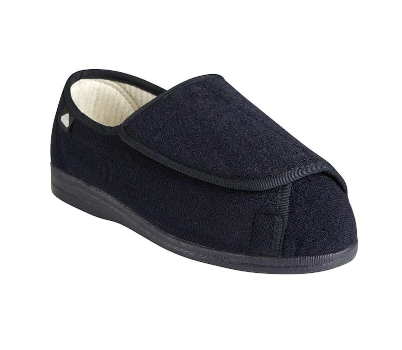 Zephire Extra Wide Slippers -Black-3