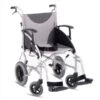 Z-Tec Lightweight Folding Aluminium Transit Wheelchair In Grey